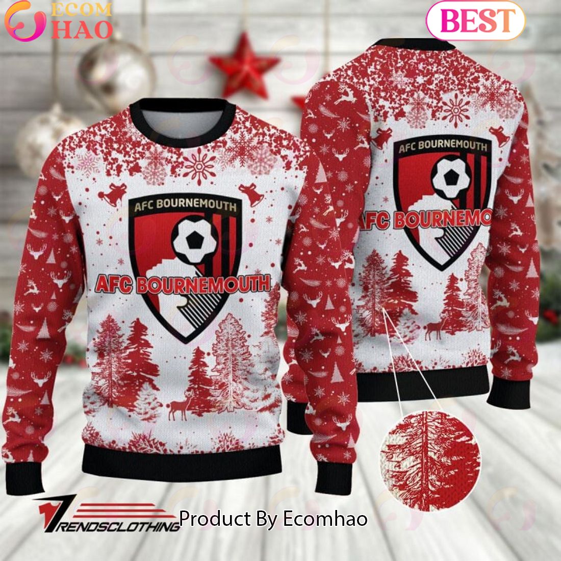 A.F.C. Bournemouth EPL Ugly Sweater Collection 2023