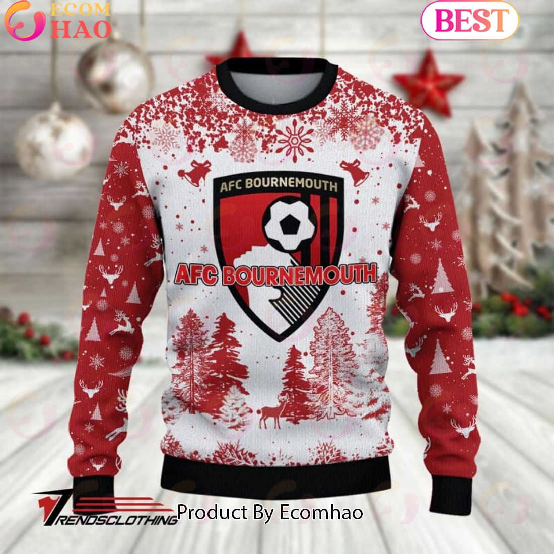 A.F.C. Bournemouth EPL Ugly Sweater Collection 2023