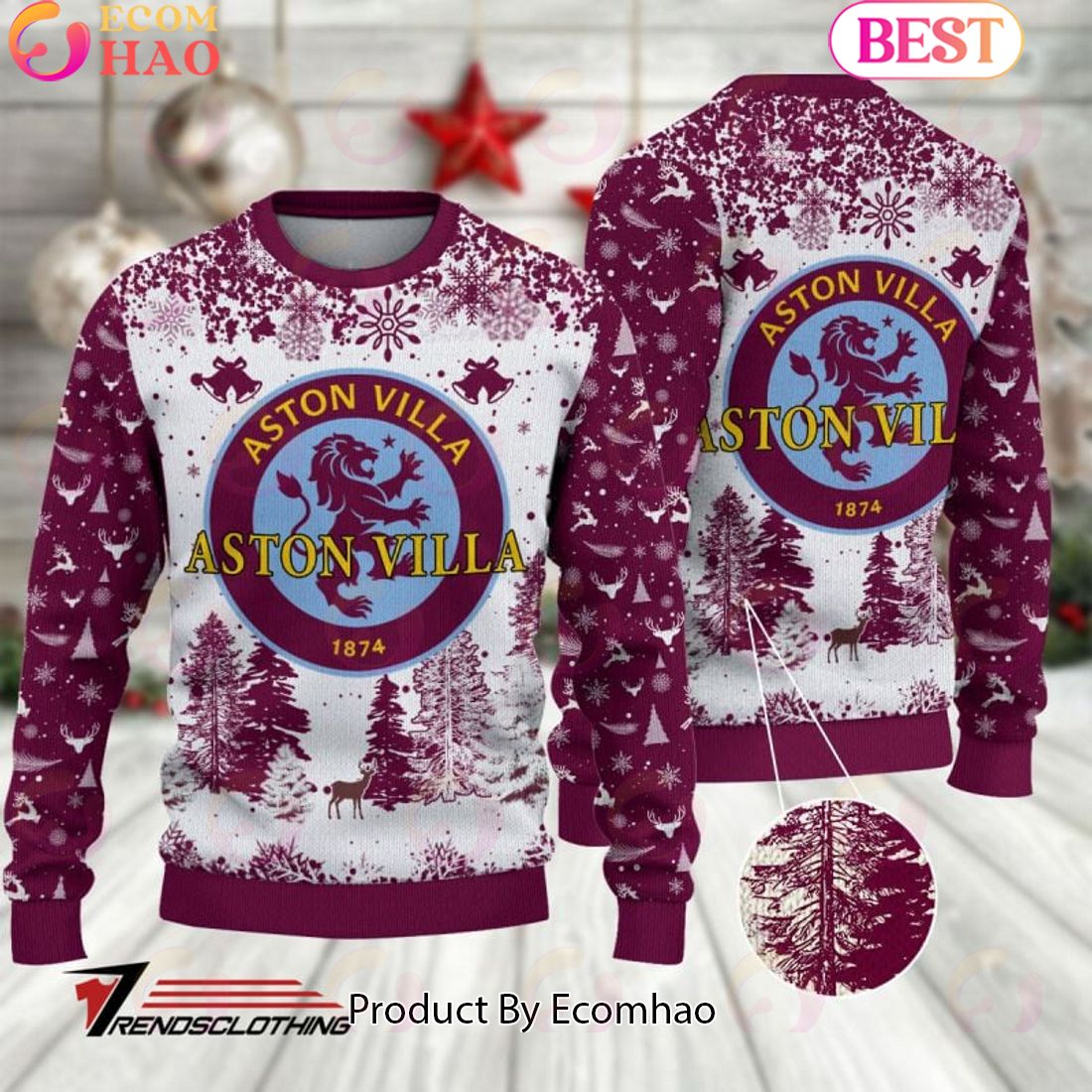 Aston Villa F.C EPL Ugly Sweater Collection 2023