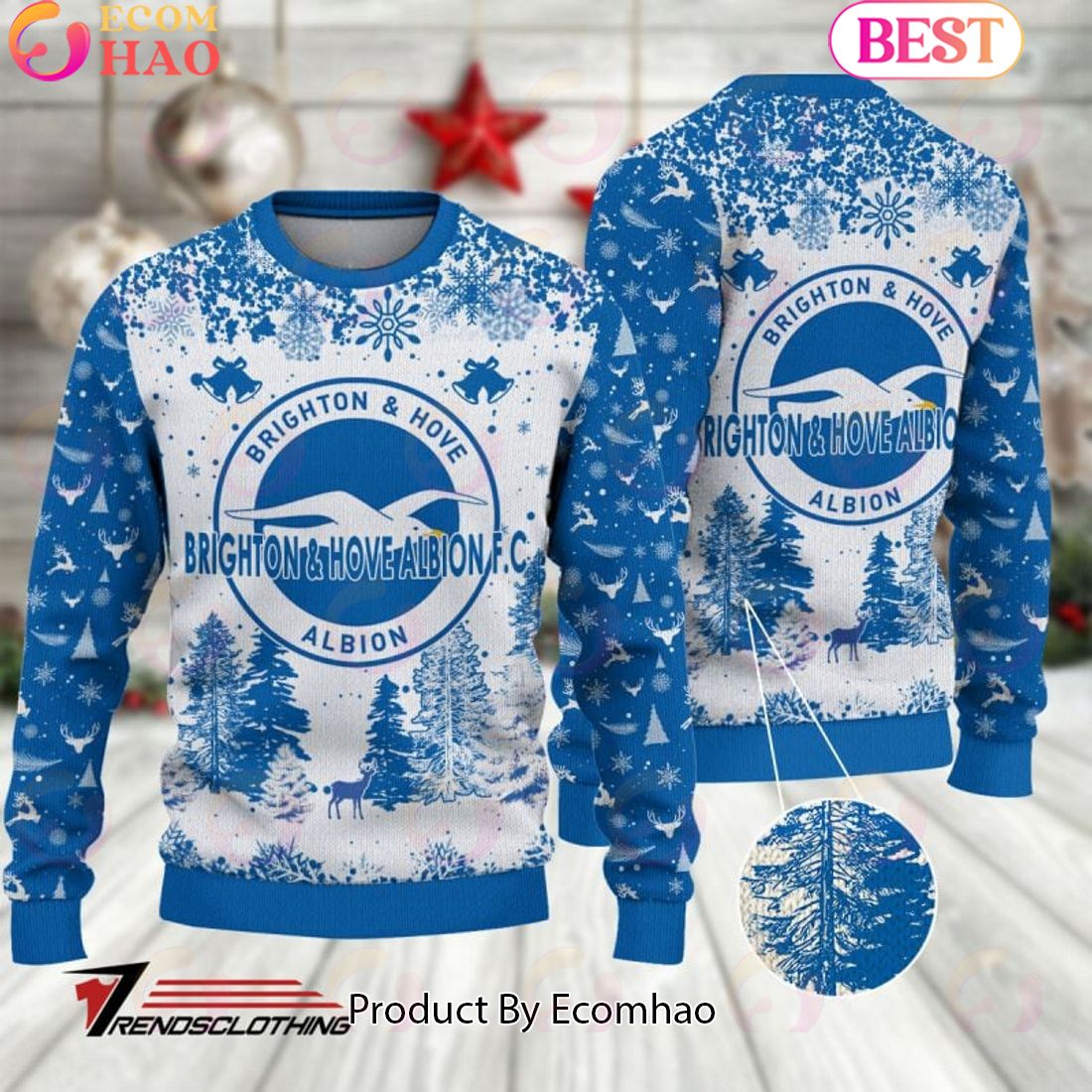 Brighton & Hove Albion F.C EPL Ugly Sweater Collection 2023