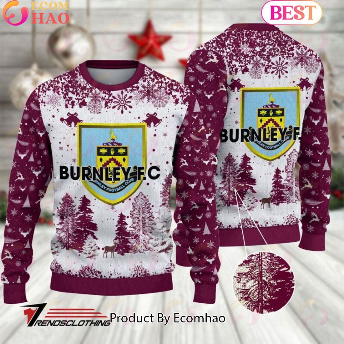 Burnley F.C EPL Ugly Sweater Collection 2023