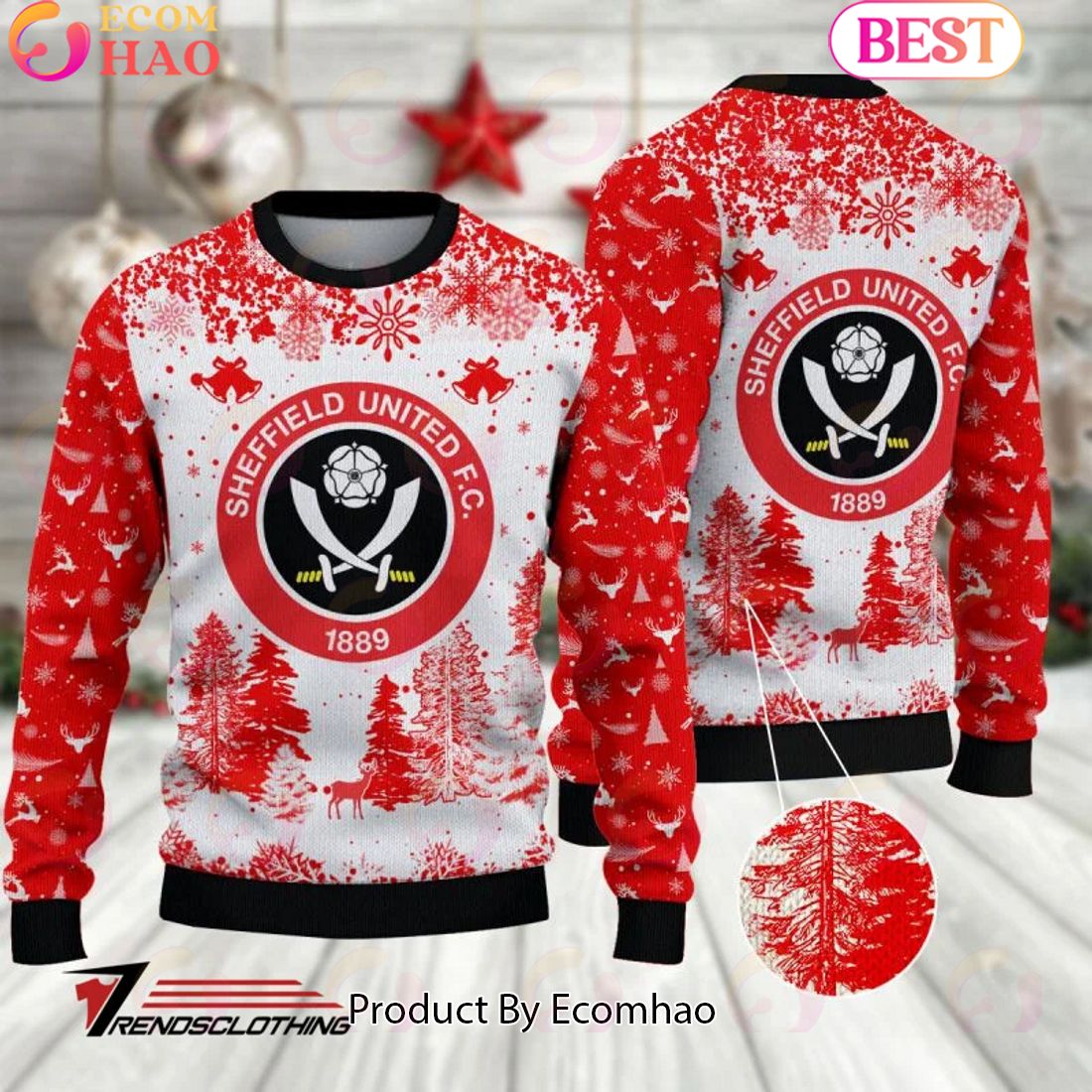 Sheffield United F.C EPL Ugly Sweater Collection 2023