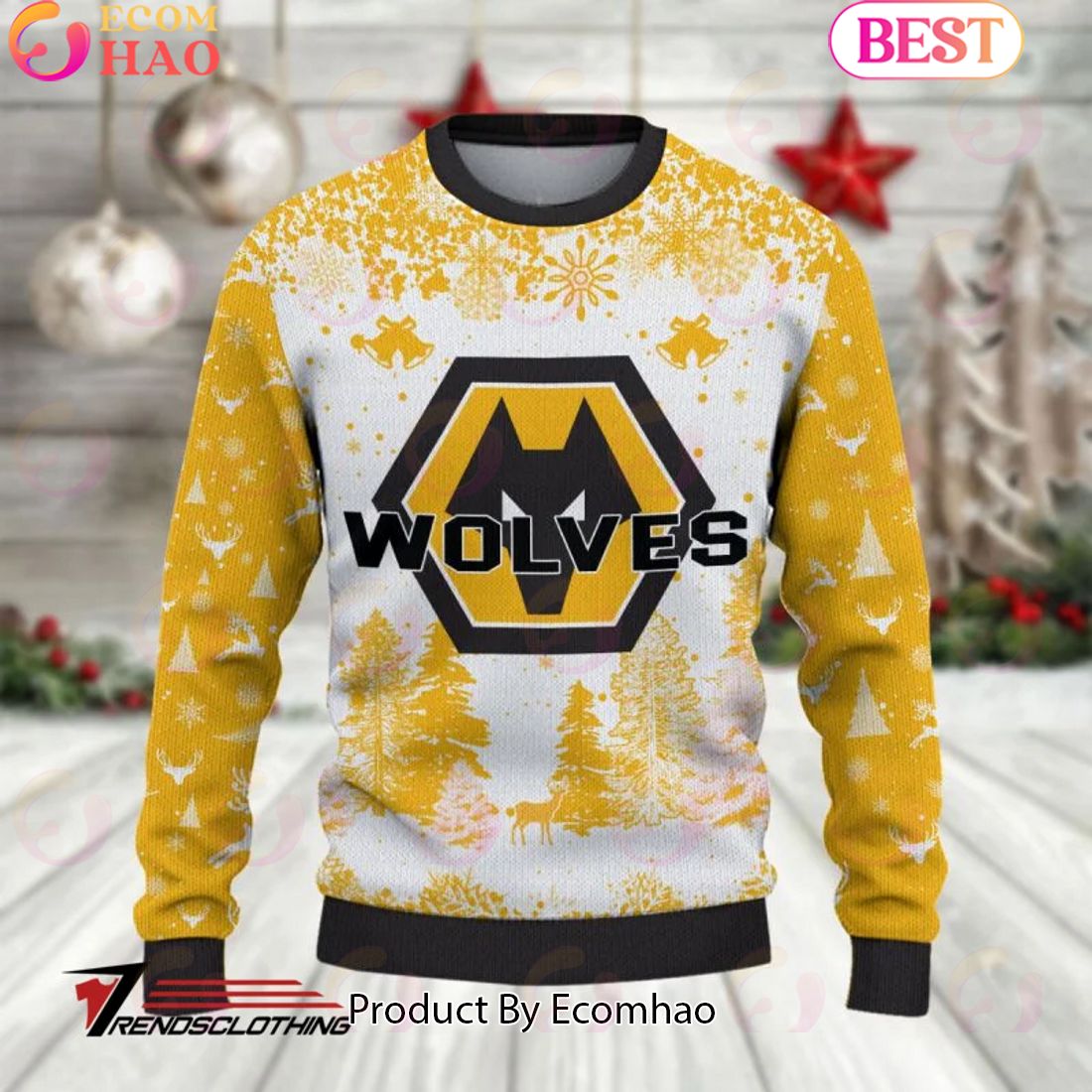 Wolverhampton Wanderers F.C EPL Ugly Sweater Collection 2023