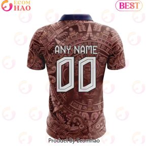 LIGA MX Atletico San Luis Special Aztec Warrior Design Polo Shirt
