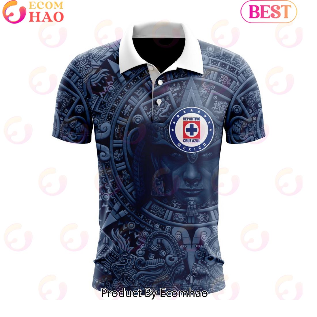 LIGA MX FC Juarez Special Aztec Warrior Design Polo Shirt