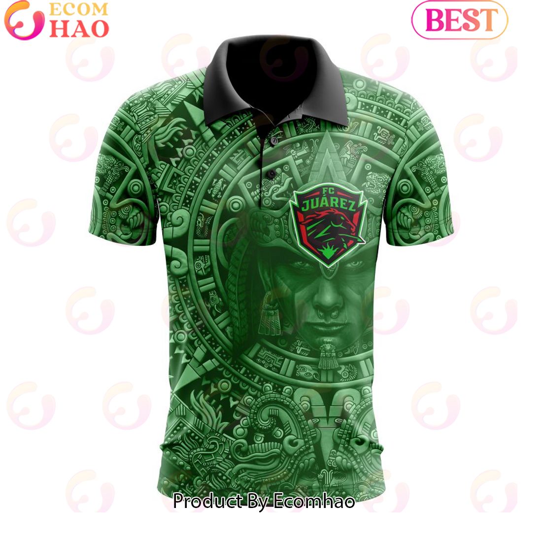 LIGA MX Pumas UNAM Special Aztec Warrior Design Polo Shirt