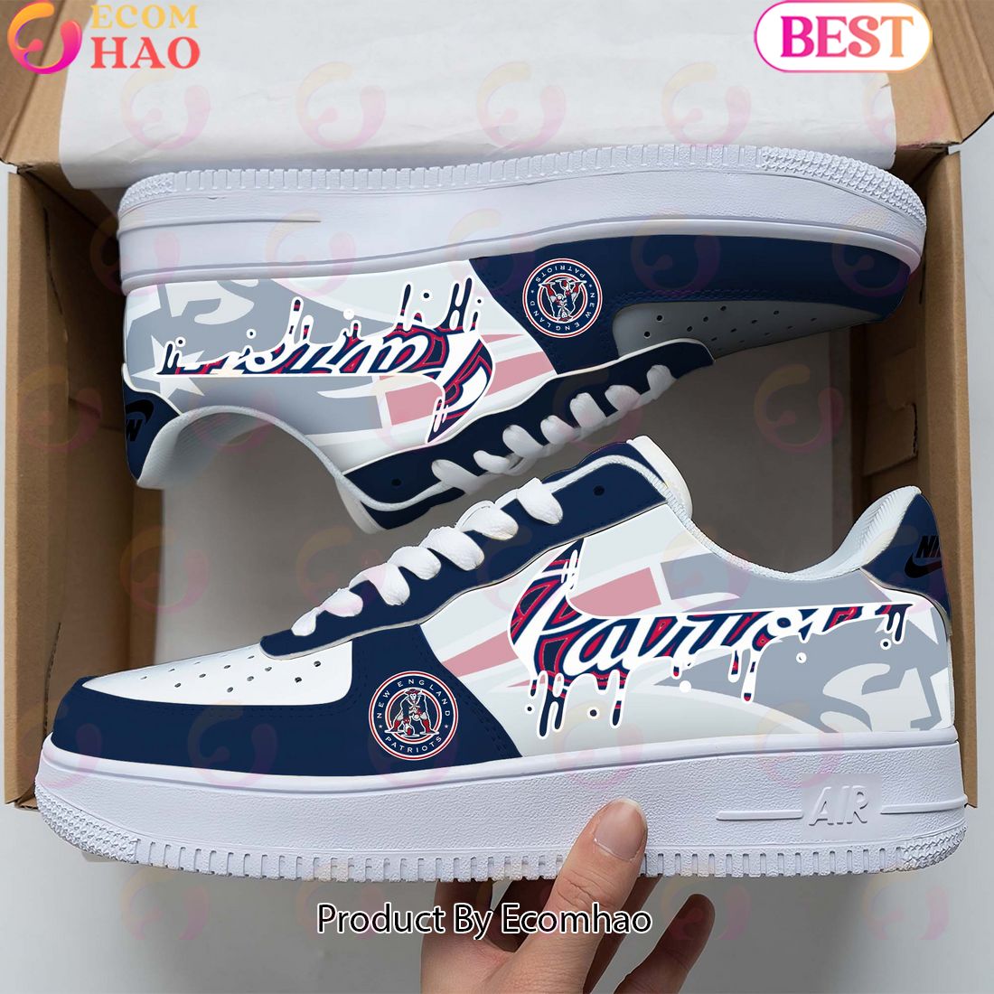 NFL new england patriots Special Logo Style Air Force 1 Sneakers