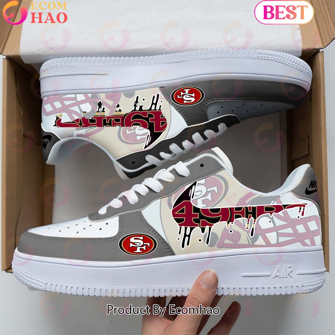 NFL New York Giants Special Logo Style Air Force 1 Sneakers