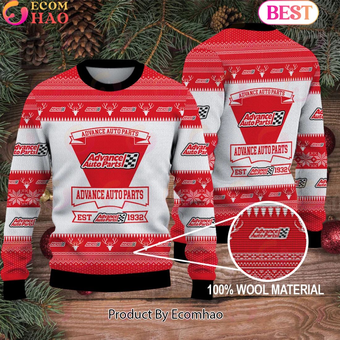 Advance Auto Parts Logo Ugly Sweater