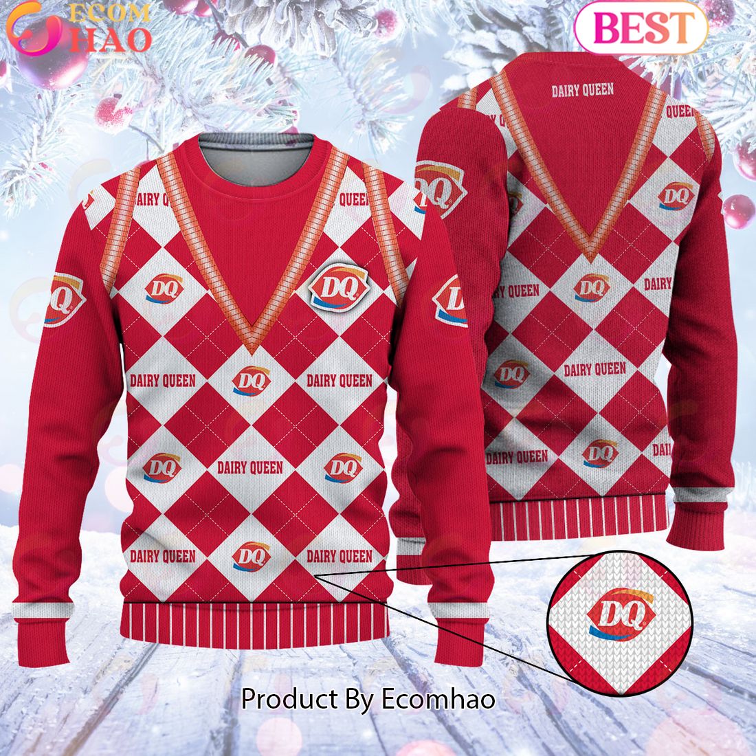 Dairy Queen Logo Ugly Sweater