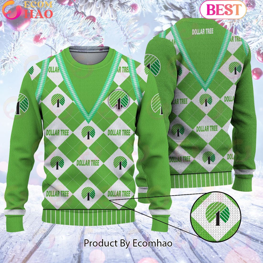 Dollar Tree Logo Ugly Sweater