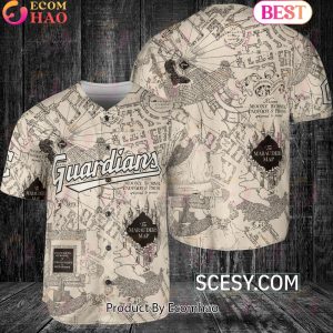 Cleveland Guardians Harry Potter Marauder’s Map Baseball Jersey White