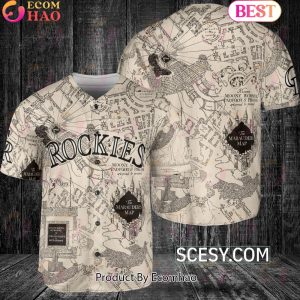 Colorado Rockies One Piece Baseball Jersey Black - Scesy
