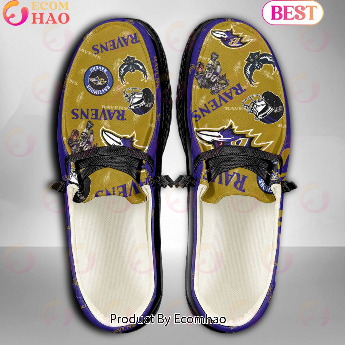 NFL Baltimore Ravens Personalized Hey Dude Shoes