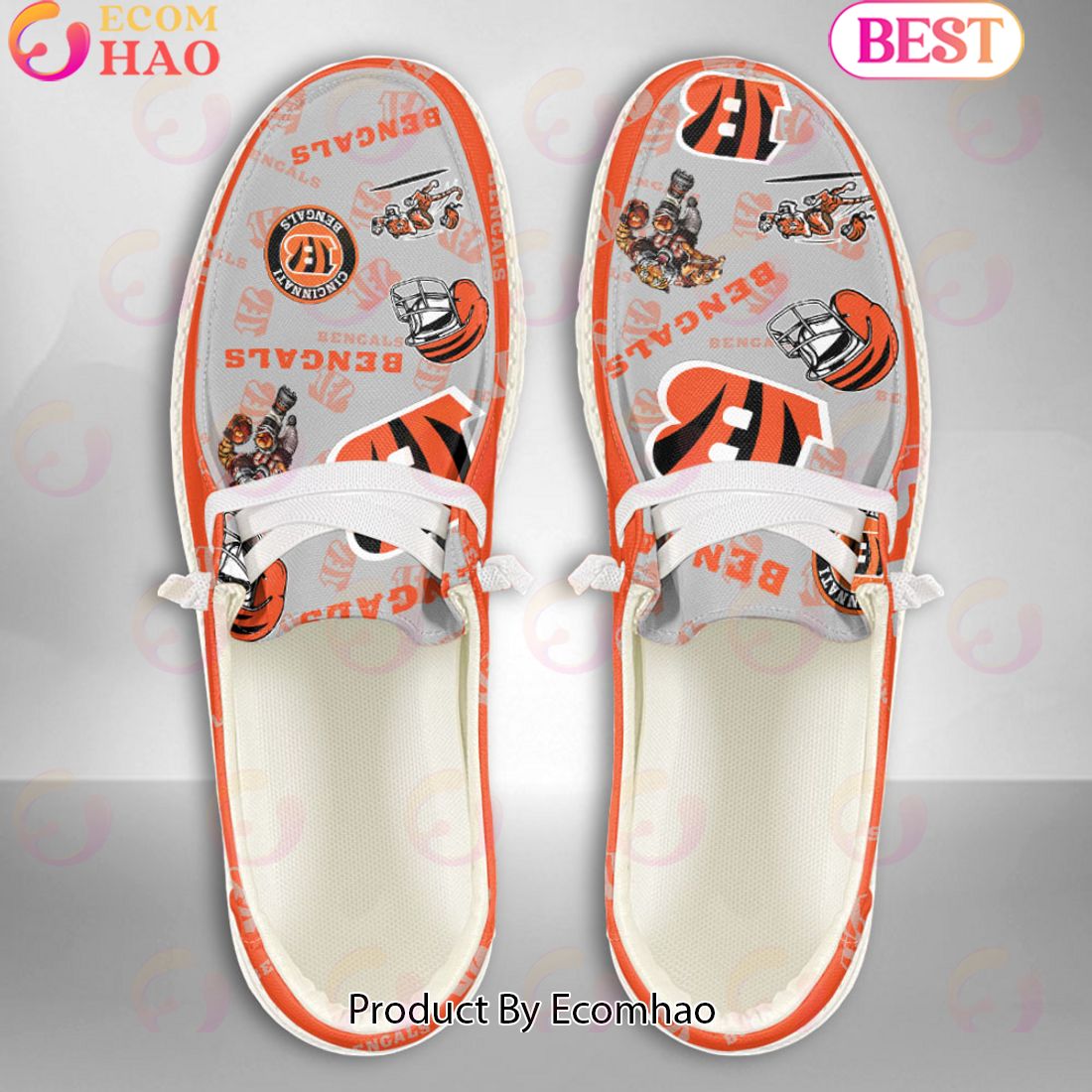 NFL Cincinnati Bengals Personalized Hey Dude Shoes