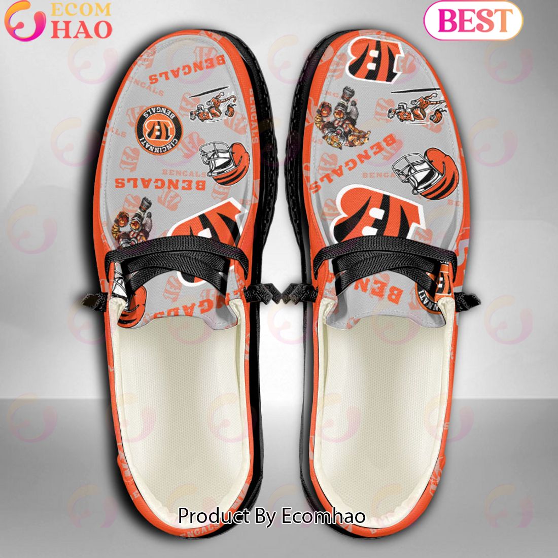 NFL Cincinnati Bengals Personalized Hey Dude Shoes