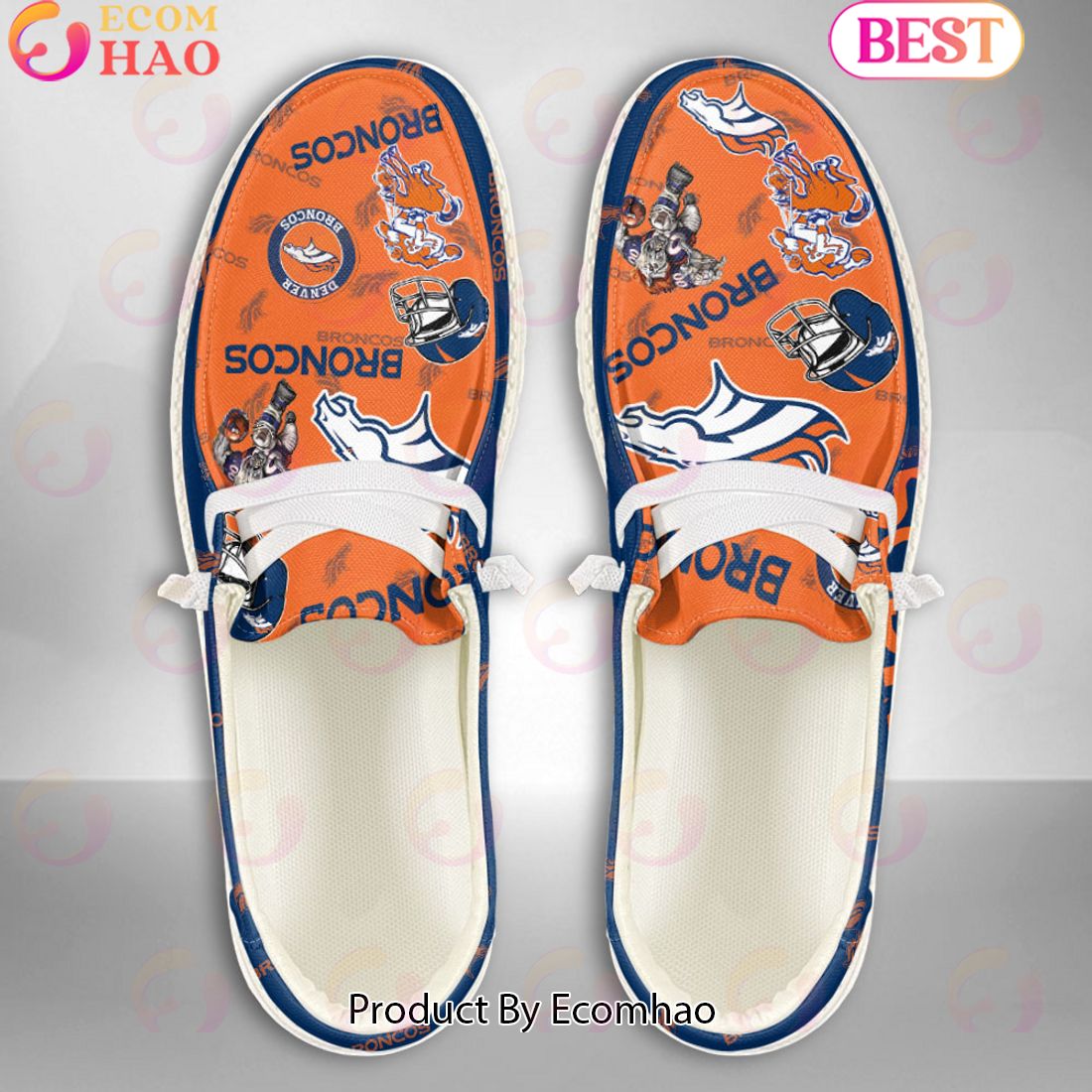 NFL Denver Broncos Personalized Hey Dude Shoes