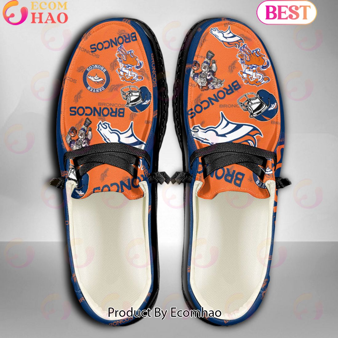 NFL Denver Broncos Personalized Hey Dude Shoes