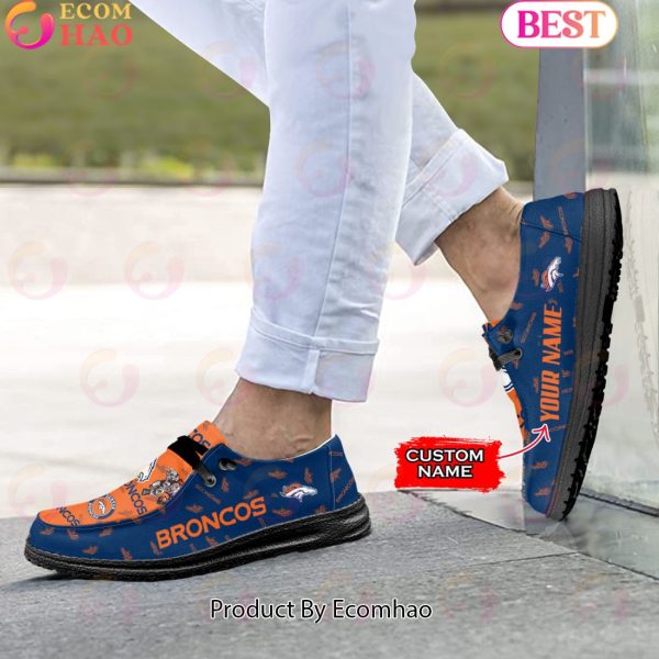 NFL Denver Broncos Personalized Hey Dude Shoes
