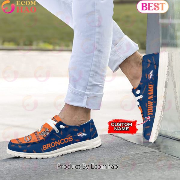 NFL Denver Broncos Personalized Hey Dude Shoes