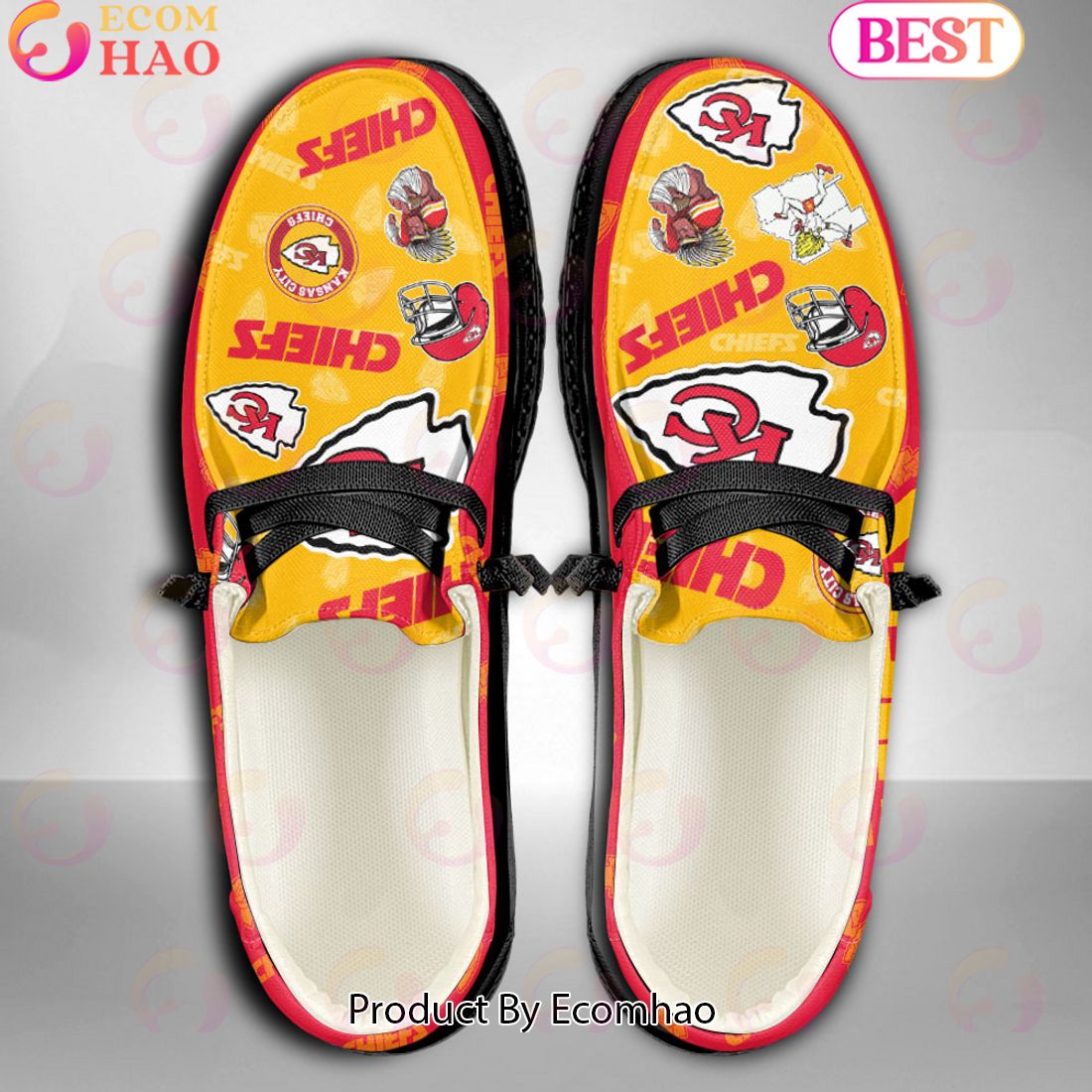 NFL Kansas City Chiefs Personalized Hey Dude Shoes