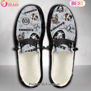 NFL Las Vegas Raiders Personalized Hey Dude Shoes
