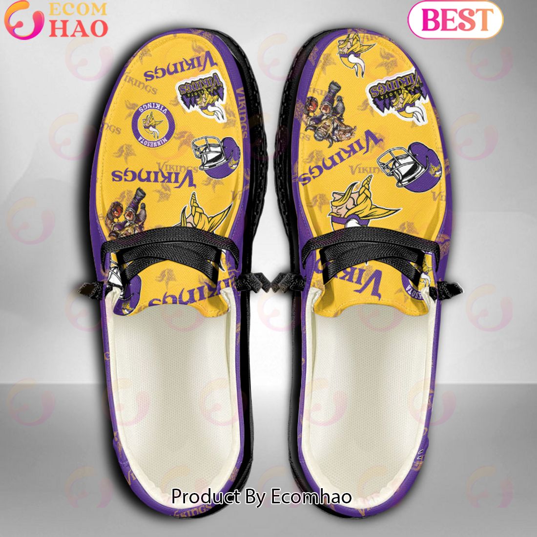 NFL Minnesota Vikings Personalized Hey Dude Shoes