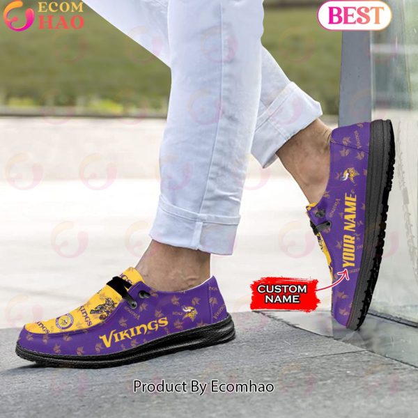 NFL Minnesota Vikings Personalized Hey Dude Shoes