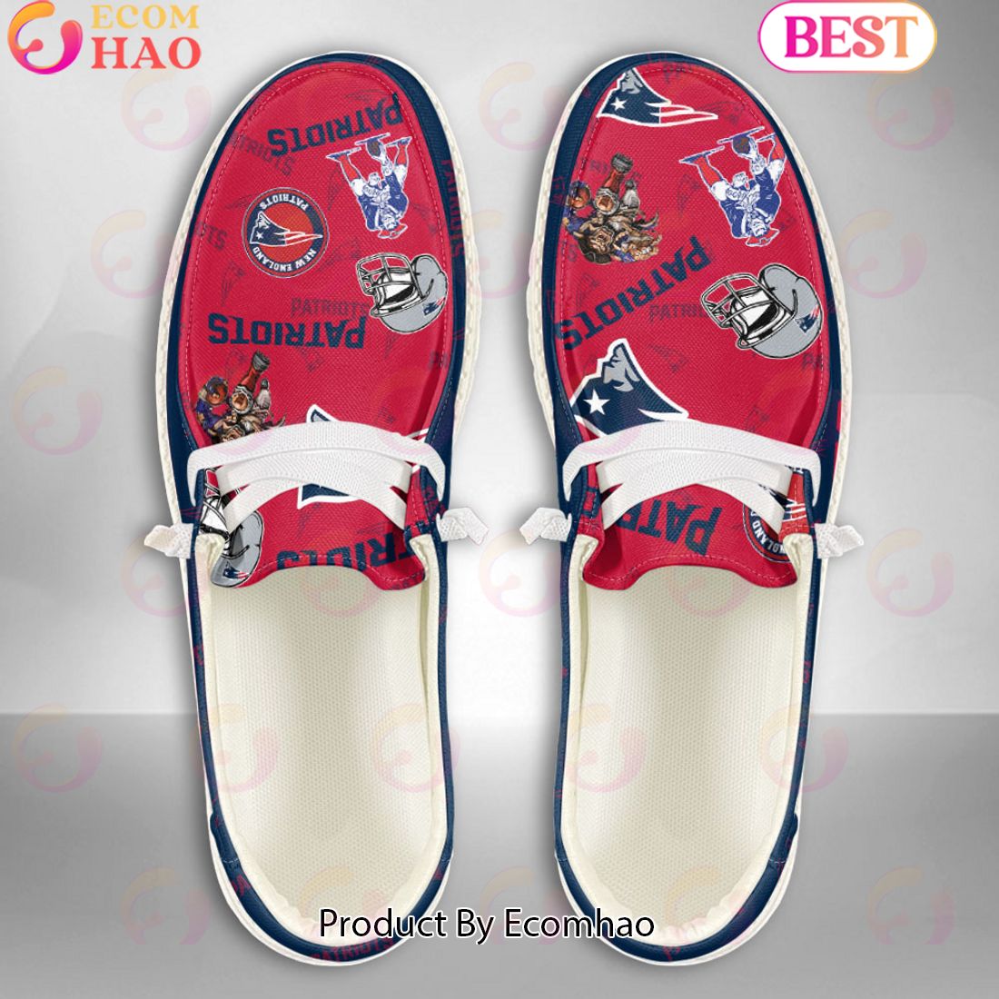 NFL New England Patriots Personalized Hey Dude Shoes