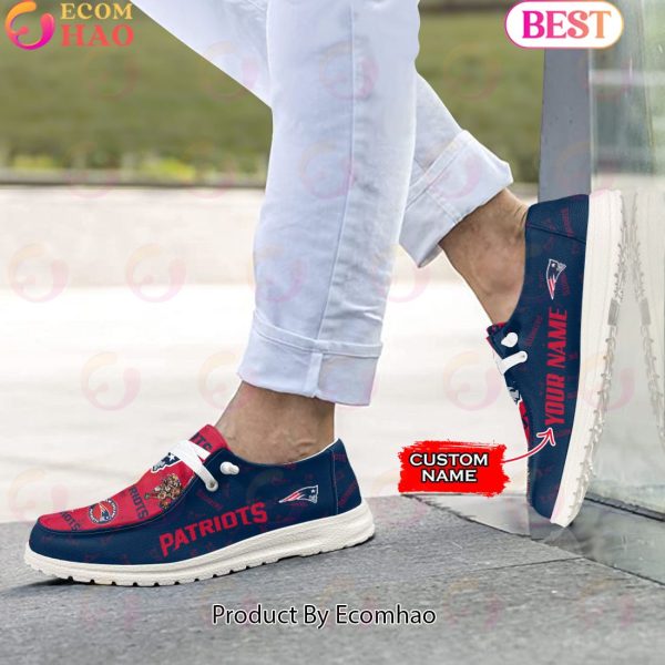 NFL New England Patriots Personalized Hey Dude Shoes