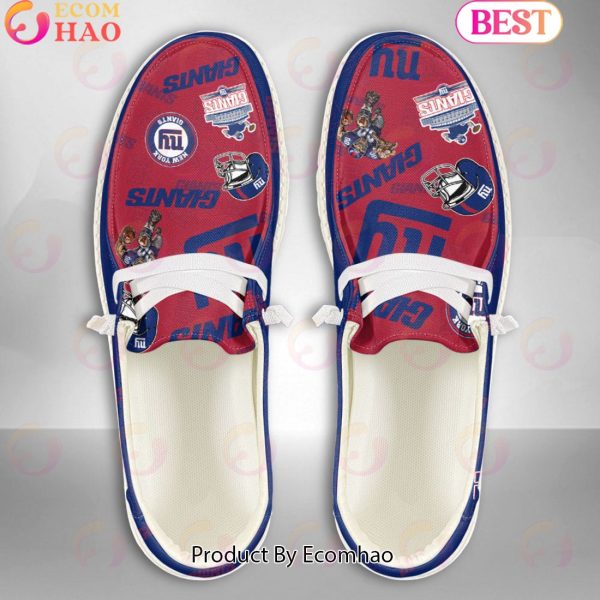 NFL New York Giants Personalized Hey Dude Shoes
