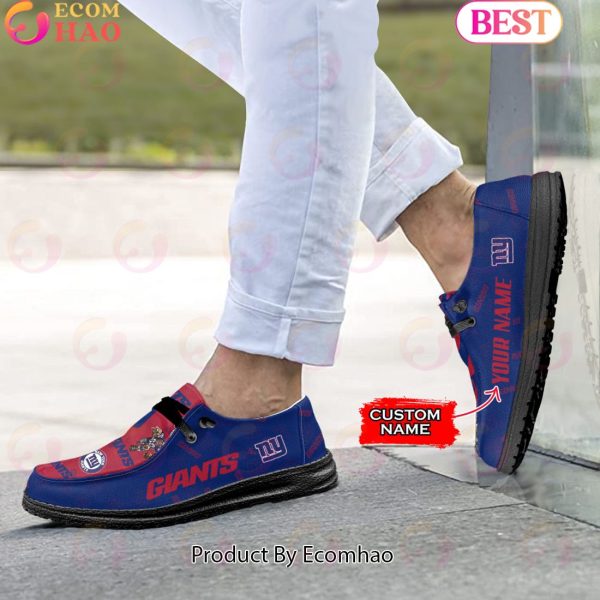 NFL New York Giants Personalized Hey Dude Shoes