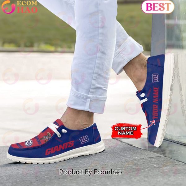 NFL New York Giants Personalized Hey Dude Shoes