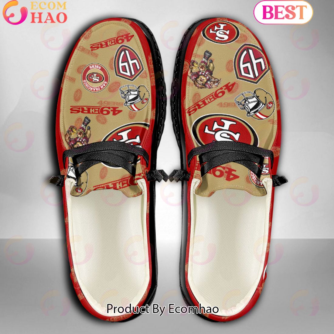 NFL San Francisco 49ers Personalized Hey Dude Shoes