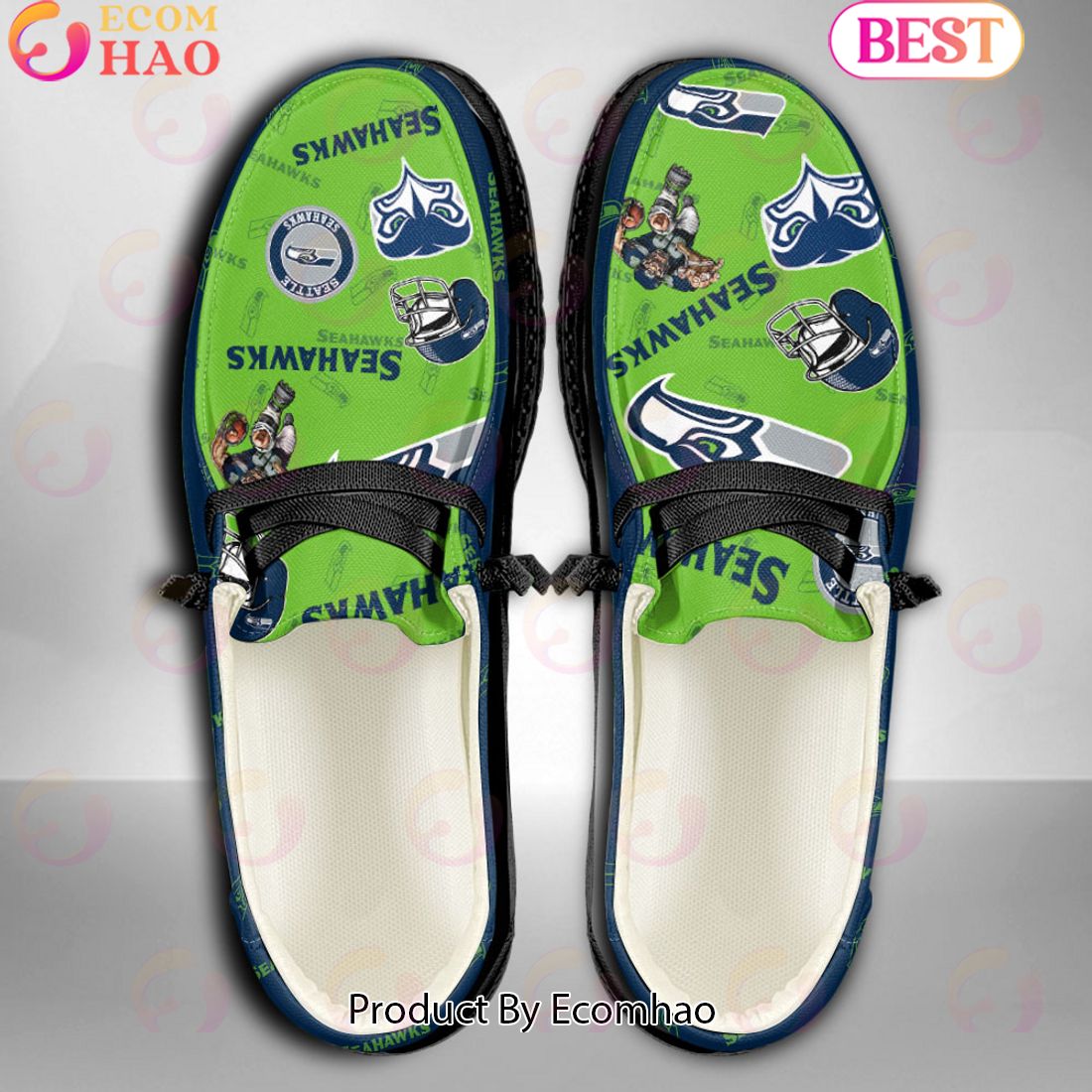 NFL Seattle Seahawks Personalized Hey Dude Shoes