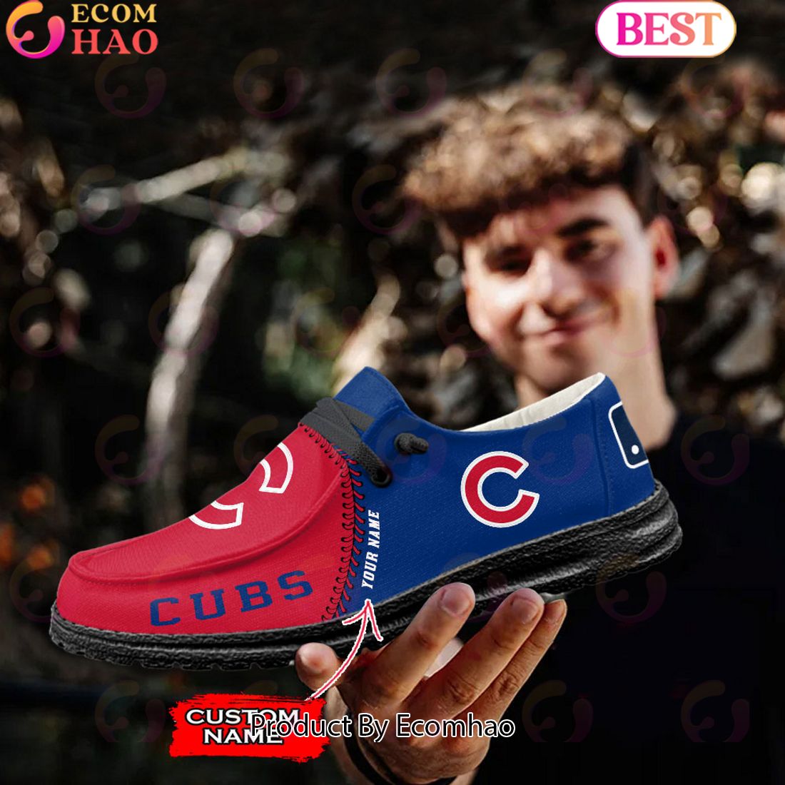 MLB Chicago Cubs Custom Name Hey Dude Shoes - Torunstyle