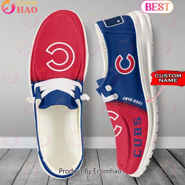 Custom Name MLB Chicago Cubs Hey Dude Shoes