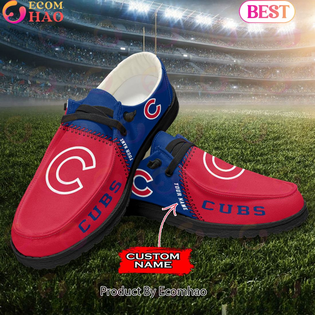 MLB Chicago Cubs Custom Name Hey Dude Shoes - Torunstyle