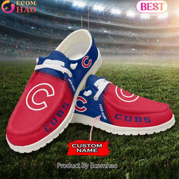 Custom Name MLB Chicago Cubs Hey Dude Shoes