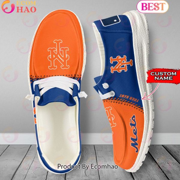 Custom Name MLB New York Mets Hey Dude Shoes