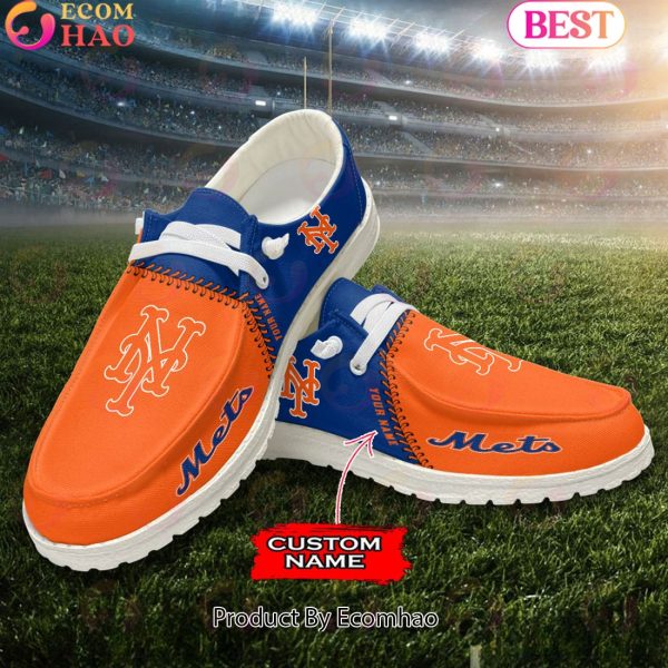 Custom Name MLB New York Mets Hey Dude Shoes