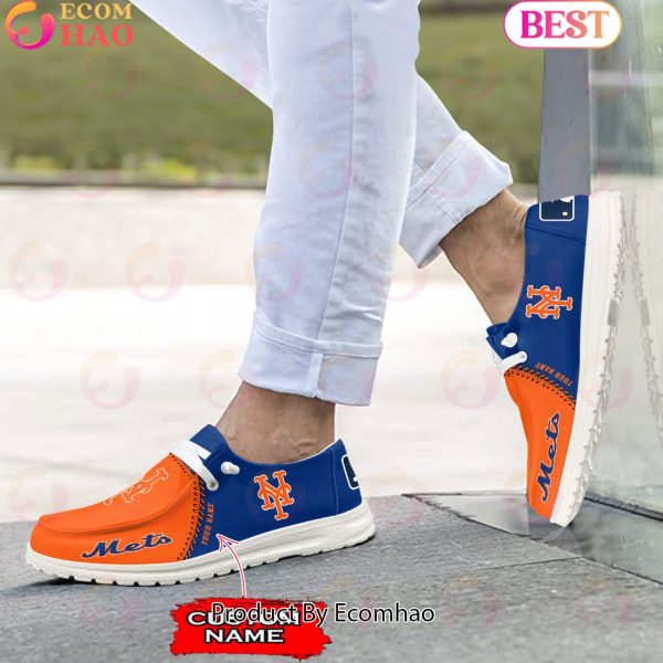 Custom Name MLB New York Mets Hey Dude Shoes