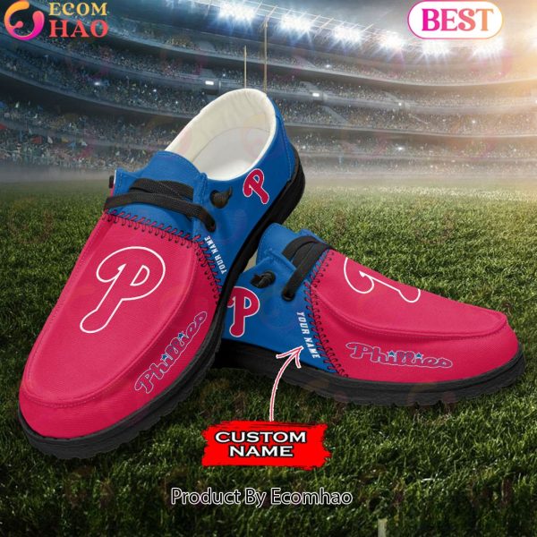 Custom Name MLB Philadelphia Phillies Hey Dude Shoes