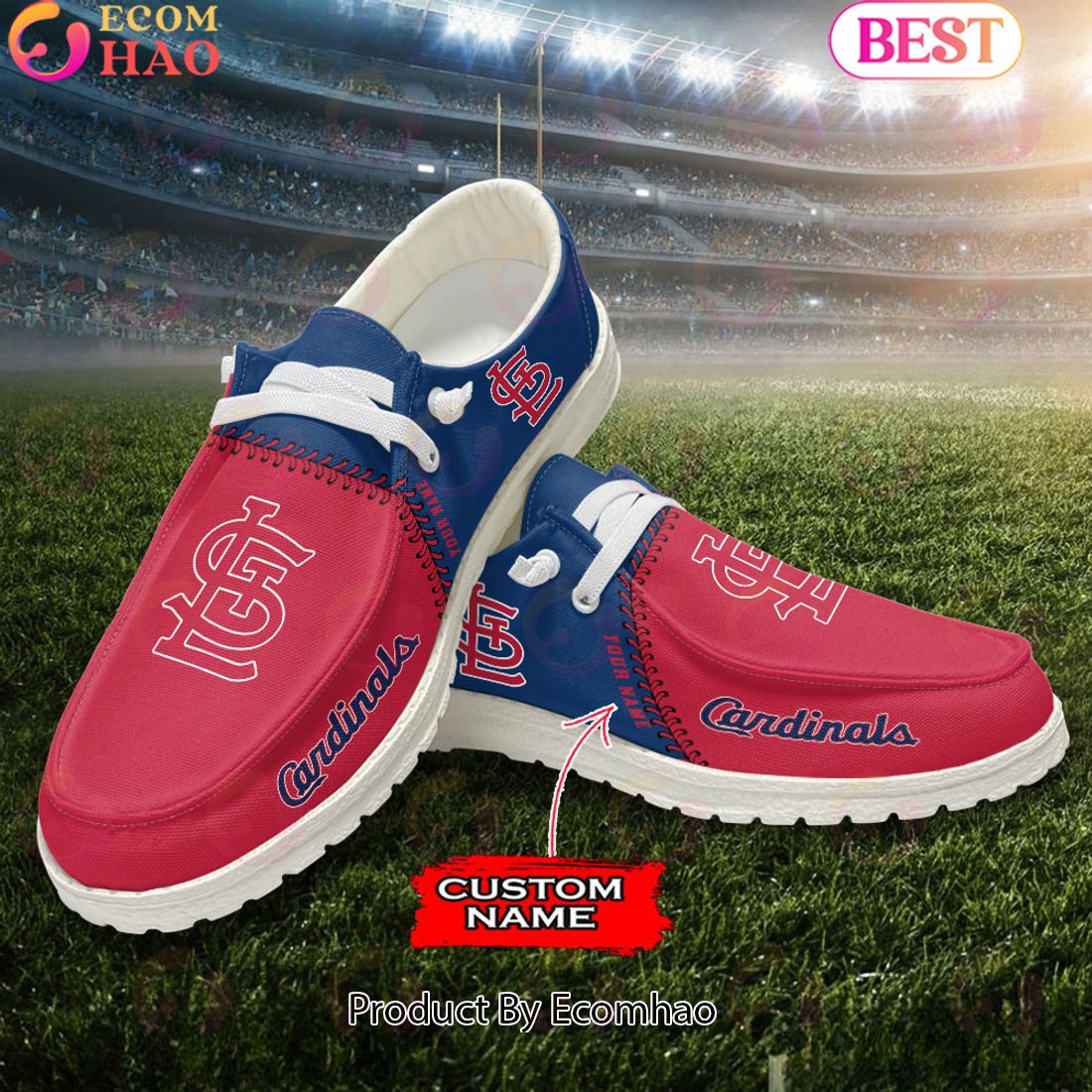 MLB St Louis Cardinals Custom Name Hey Dude Shoes –