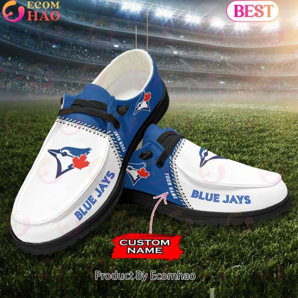 Custom Name MLB Toronto Blue Jays Hey Dude Shoes