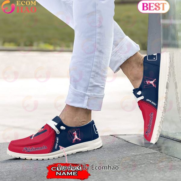 Custom Name MLB Washington Nationals Hey Dude Shoes