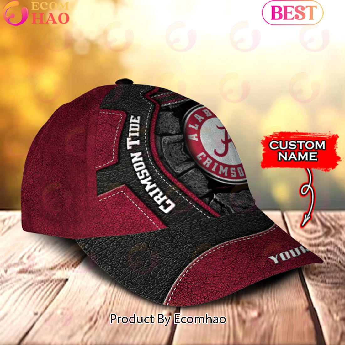 NCAA Alabama Crimson Tide Broken Wall Cap Custom Name