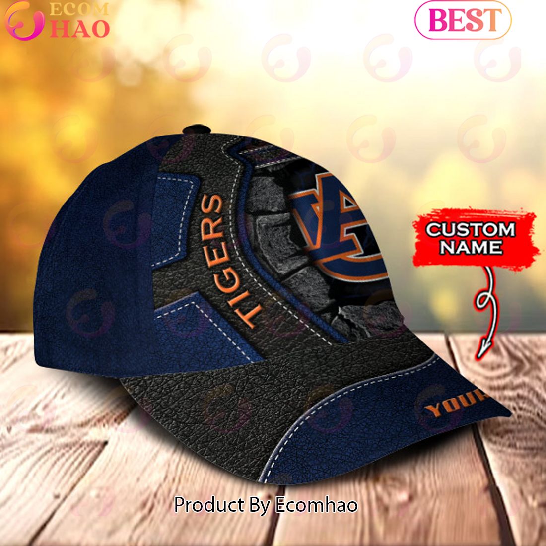 NCAA Auburn Tigers Broken Wall Cap Custom Name