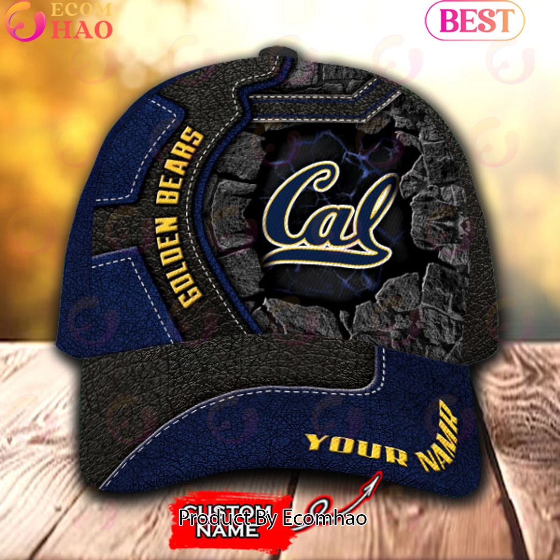 California Golden Bears Custom Name Number College Baseball Jersey