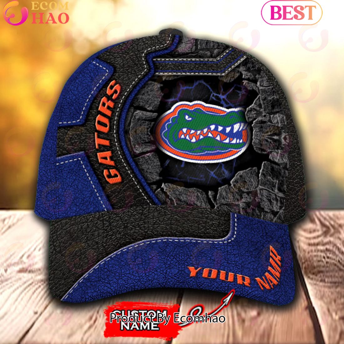 NCAA Florida Gators Broken Wall Cap Custom Name